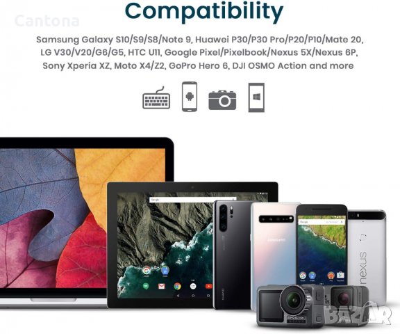 RAMPOW USB 3.0 - USB C кабел, QC 3.0, 56kOhm, Space Grey - 2 или 3 метра, снимка 7 - USB кабели - 40114770