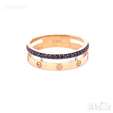 Златен дамски пръстен Cartier 2,22гр. размер:53 14кр. проба:585 модел:32181-2, снимка 1