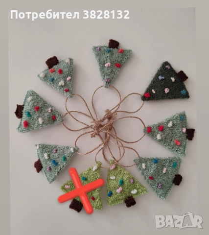 плетени играчки за елха, снимка 3 - Декорация за дома - 52730651