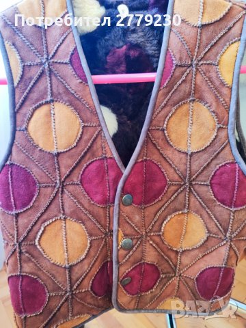 Ново детско елече от естествена кожа размер S, снимка 3 - Детски якета и елеци - 43061112