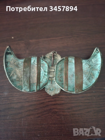 Възрожденски сребърни пафти със седеф, снимка 2 - Антикварни и старинни предмети - 52811409