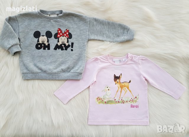 Бебешки блузи ZARA и H&M 6-9 месеца 