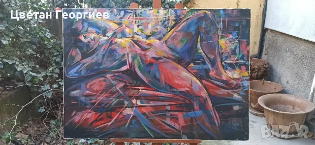 картина с маслени бои без рамка, снимка 2 - Икони - 48800781