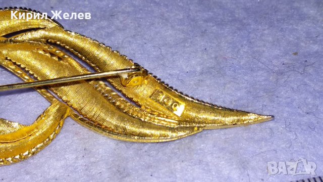 ПРЕКРАСНА АЖУРНА с ПОЗЛАТА СТИЛИЗИРАНА МАРКОВА АРТ БРОШКА от БРАГОРОДНА НЕРЪЖДАЕМА СТОМАНА 33128, снимка 12 - Други - 39072433