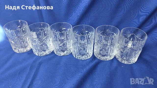 Кристални чаши за уиски, масивни и стилниq 5 бр, снимка 3 - Чаши - 47331971