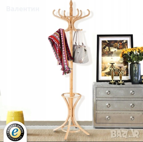 Дървена закачалка за палта , снимка 4 - Закачалки - 53130259