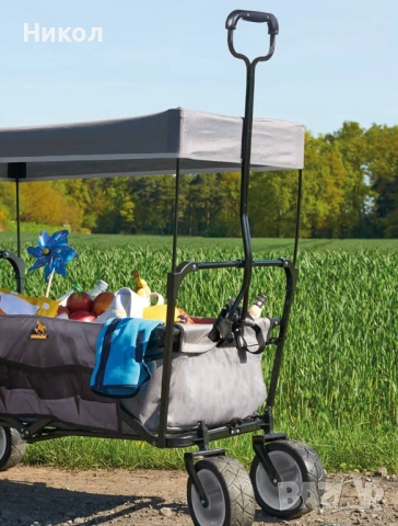Количка за къмпинг и плаж Pinolino Paco, сгъваема, сива 