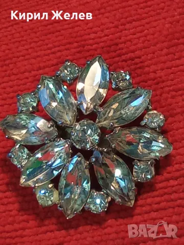 ПРЕКРАСНА СРЕБРИСТА ВИНТИДЖ АРТ КРИСТАЛНА БРОШКА ЦВЕТЕ с БЛЕСТЯЩ ФАСЕТИРАН ПЛАНИНСКИ КРИСТАЛ 85184, снимка 9 - Други - 48734007