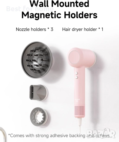 PLUZZ Йонен сешоар с дифузер ,бързо сушене и нисък шум, термоконтрол 110 000 об/мин , снимка 6 - Сешоари - 51462591