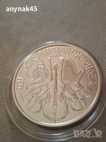 Сребро 1oz. Австрия, снимка 2 - Нумизматика и бонистика - 53475008