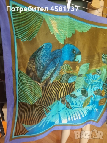 Красив шал с екзотичен десен папагал Loredano
