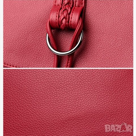 Дамска раница Red b1125, снимка 5 - Раници - 43055137