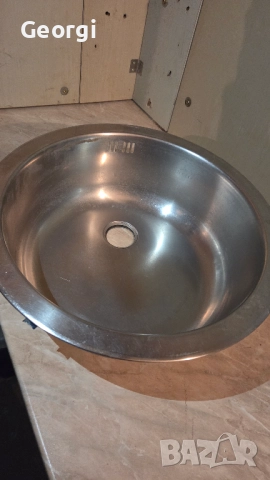 Мивка за кухня алпака кръгла плюс подарък сифон., снимка 4 - Мивки - 52953598