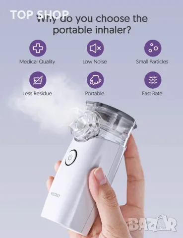 Инхалатор HYLOGY Mesh Nebulizer NE- M01, снимка 4 - Маши за коса - 48476947