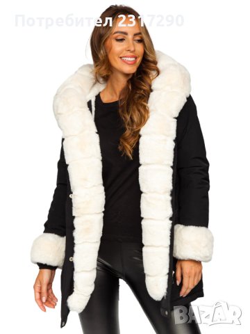 Дамска парка 4110 черен, снимка 1