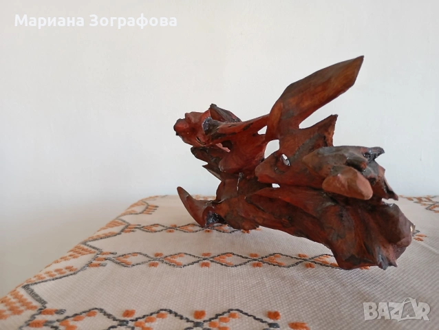 Абстрактна дървена скулптура – уникат (1987 г.), снимка 4 - Колекции - 47714692