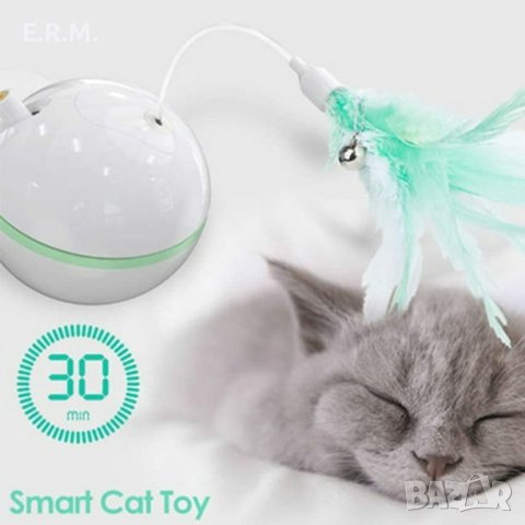 Автоматична интерактивна лазерна играчка за котки – електрическа произволна въртяща се лазерна показ, снимка 2 - За котки - 43562530