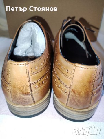 Елегантни мъжки обувки от естествена кожа TOPMAN №43, снимка 6 - Официални обувки - 37760190