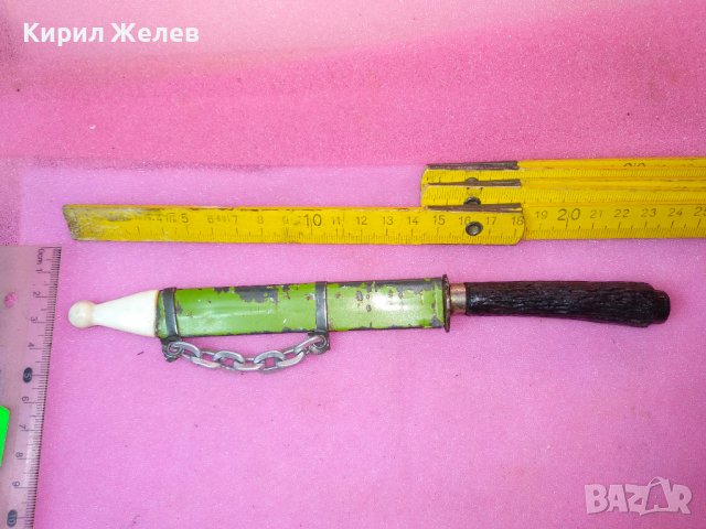 СТАР РЯДЪК КОЛЕКЦИОНЕРСКИ КИНЖАЛ ЕРГЕНСКА КАМА НОЖ НОЖЧЕ с МЕТАЛНА КАНИЯ 42967, снимка 2 - Ножове - 44119727