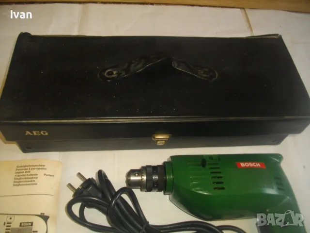НОВА ОРИГИНАЛНА ШВЕЙЦАРСКА БОШ ЕЛ. ДРЕЛКА БОРМАШИНА BOSCH Made in SWITZERLAND СТАРО КАЧЕСТВО В ЧАНТА, снимка 3 - Бормашини - 48983316