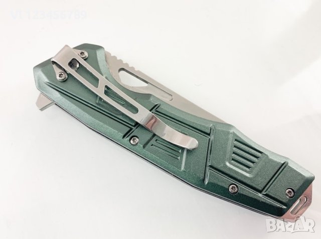 Сгъваем автоматичен джобен нож с алуминиева дръжка 95х220 мм, снимка 6 - Ножове - 40778442
