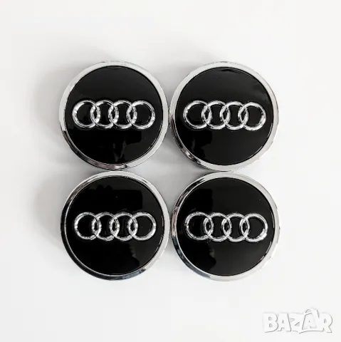Капачки за джанти 60mm 69мм за Audi A3 A4 A5 A7 Q3 Q5 Q7 TT S3 S4 4B0601170A Сиви/Черни, снимка 5 - Аксесоари и консумативи - 28625501