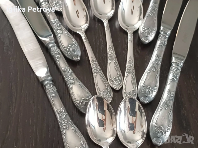 Нови,посребрени,руски прибори, снимка 13 - Антикварни и старинни предмети - 53023623