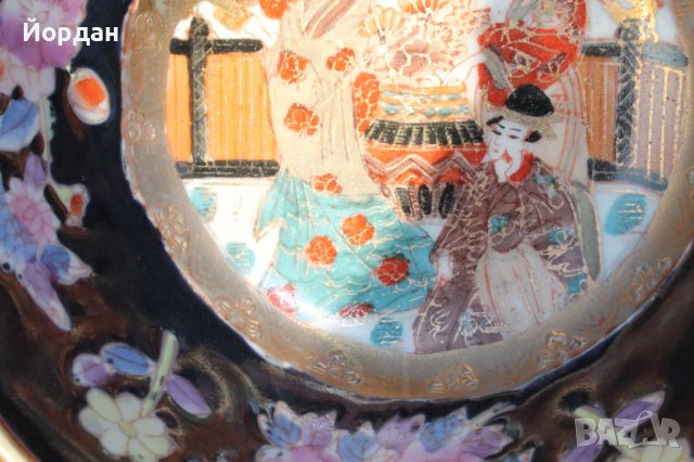 Ръчно рисувана купа ''Satsuma'', снимка 7 - Антикварни и старинни предмети - 43659520
