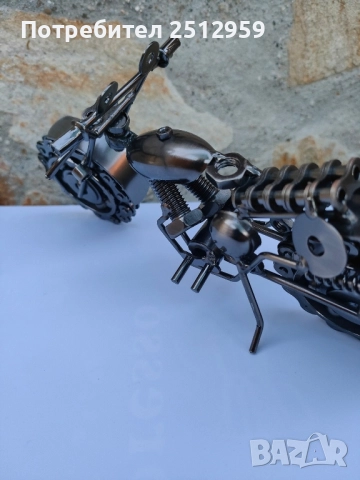 метален мотоциклет, ръчно изработен , снимка 7 - Декорация за дома - 51620266
