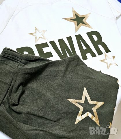 Тийн комплект в екрю, зелен (каки) и златисто от Studio, снимка 2 - Детски комплекти - 43725900