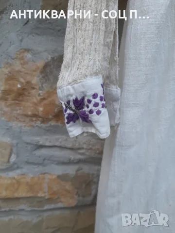 Соц Стара Ленена Риза Нощница., снимка 4 - Антикварни и старинни предмети - 48912927