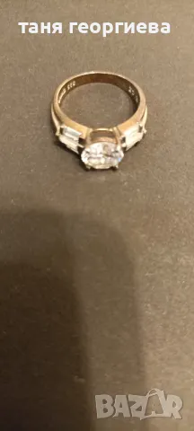 сребърен пръстен с цирконий, снимка 4 - Пръстени - 48487456