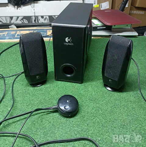 Стерео система Logitech S220 2.1, 17W, 3.5mm jack Буфер, снимка 2 - Аудиосистеми - 49526747