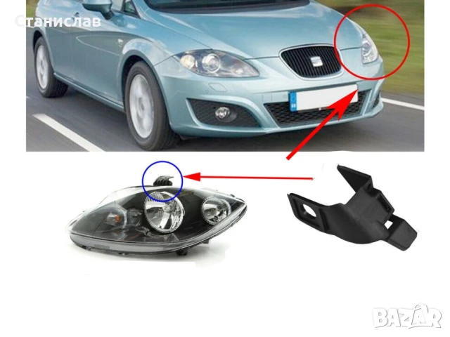 Щипка за захващане на фар Seat Leon 1P MK2, снимка 3 - Части - 50650660