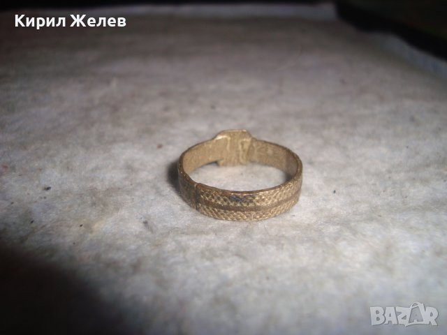 СТАРИНЕН 19век ОРНАМЕНТИРАН САЧАНЕН ПРЪСТЕН с МОНОГРАМ БУКВА И - РЪЧНА МАЙСТОРСКА ИЗРАБОТКА 27535 , снимка 7 - Антикварни и старинни предмети - 36797954