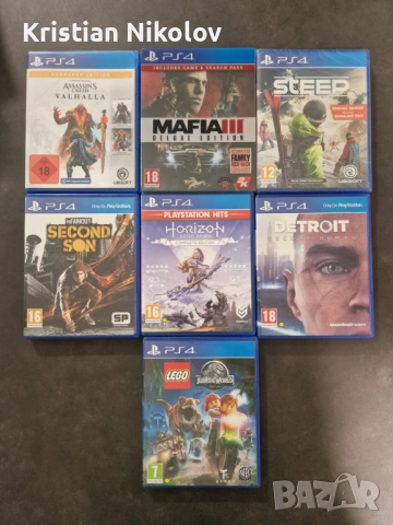 Игри за PS4 - Asassins Creed Valhalla / Mafia 3 / Horizon / Detroit