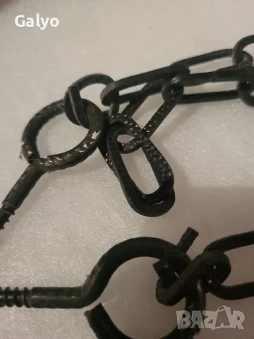 Стара закачалка от масивно дърво и ковано желязо, снимка 8 - Закачалки - 50236856