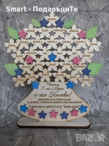 Подарък за завършване за учителка с имената на група, клас, снимка 2 - Подаръци за жени - 44313038