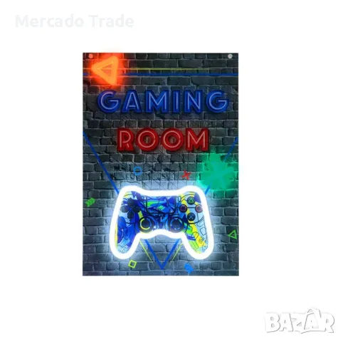 Декоративна картина Mercado Trade, LED неоново осветление, Gaming Room