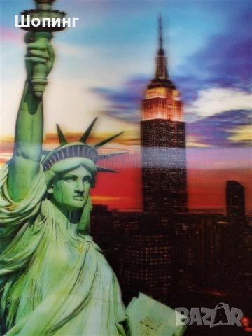 3D картина (30/40см) Статуята на Свободата, снимка 5 - Картини - 27973424