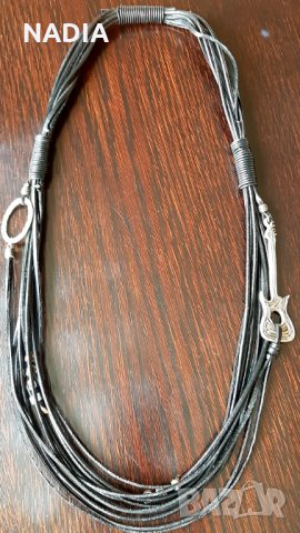 Колие естествена кожа, снимка 3 - Колиета, медальони, синджири - 27600662