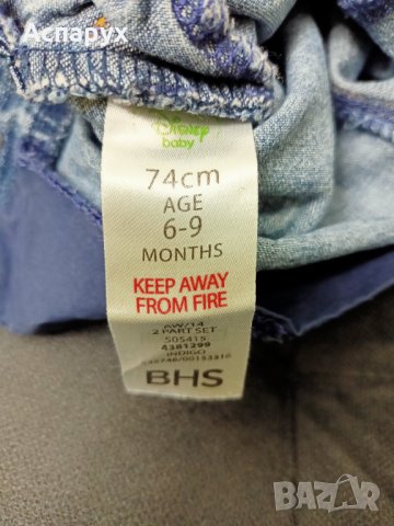 Бебешки дънков гащеризон с Мики Маус, снимка 6 - Бебешки гащеризони - 42982864