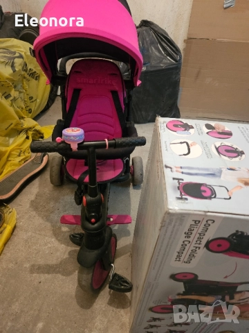 Сгъваема триколка 6-в-1 на smarTrike STR3, розов цвят, снимка 5 - Детски велосипеди, триколки и коли - 52637187