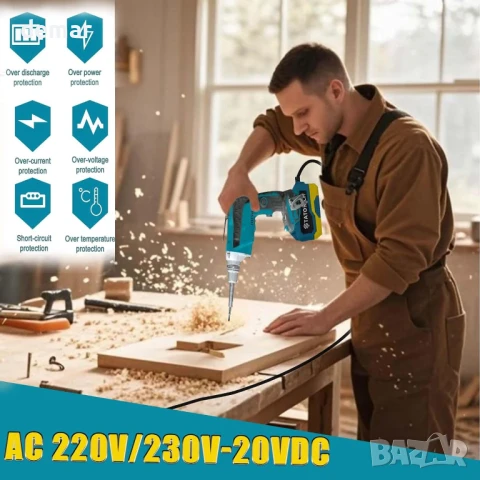 800W AC 220V/230V-18V/20VDC Захранващ конвертор-адаптер 40A, интерфейс 18V, снимка 3 - Други инструменти - 50594162
