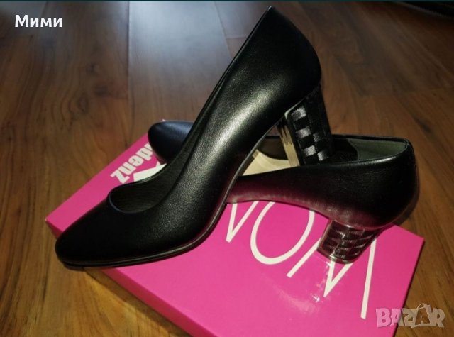 Черни елегантни обувки, снимка 6 - Дамски обувки на ток - 38008721