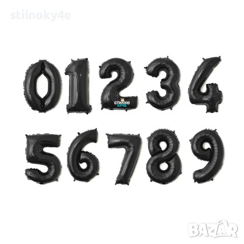Фолиеви балони цифри-72см. ИЛИ 35см. Фолиев балон цифра в черен цвят Балон цифра-от 0 до 9, снимка 1