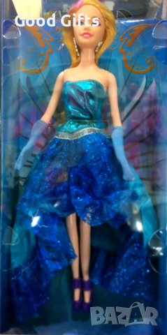 Детска кукла Барби със синя рокля
