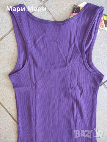 Kikiriki лилав рипс потник, снимка 4 - Потници - 28432251