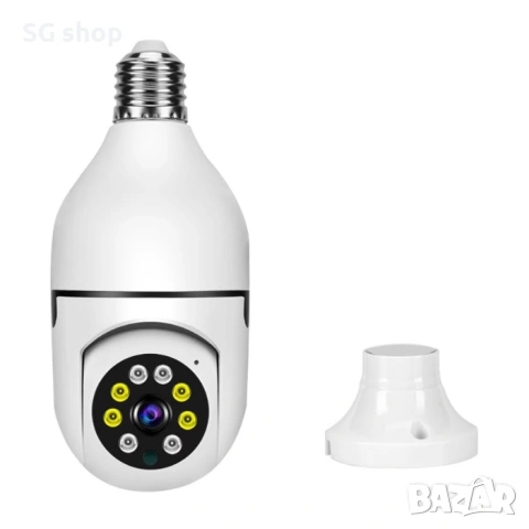 Камера за видеонаблюдение 355° – Монтаж като крушка, снимка 2 - Камери - 53349293