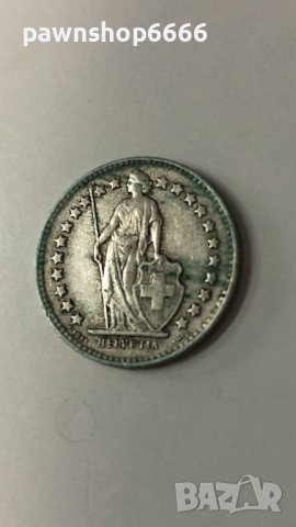 Сребърна монета Швейцария ½ франк, 1948, снимка 1 - Нумизматика и бонистика - 38930311